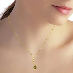 0.55 Carat 14K Solid Yellow Gold Fancy And Imagination Peridot Necklace