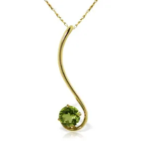 0.55 Carat 14K Solid Yellow Gold Fancy And Imagination Peridot Necklace