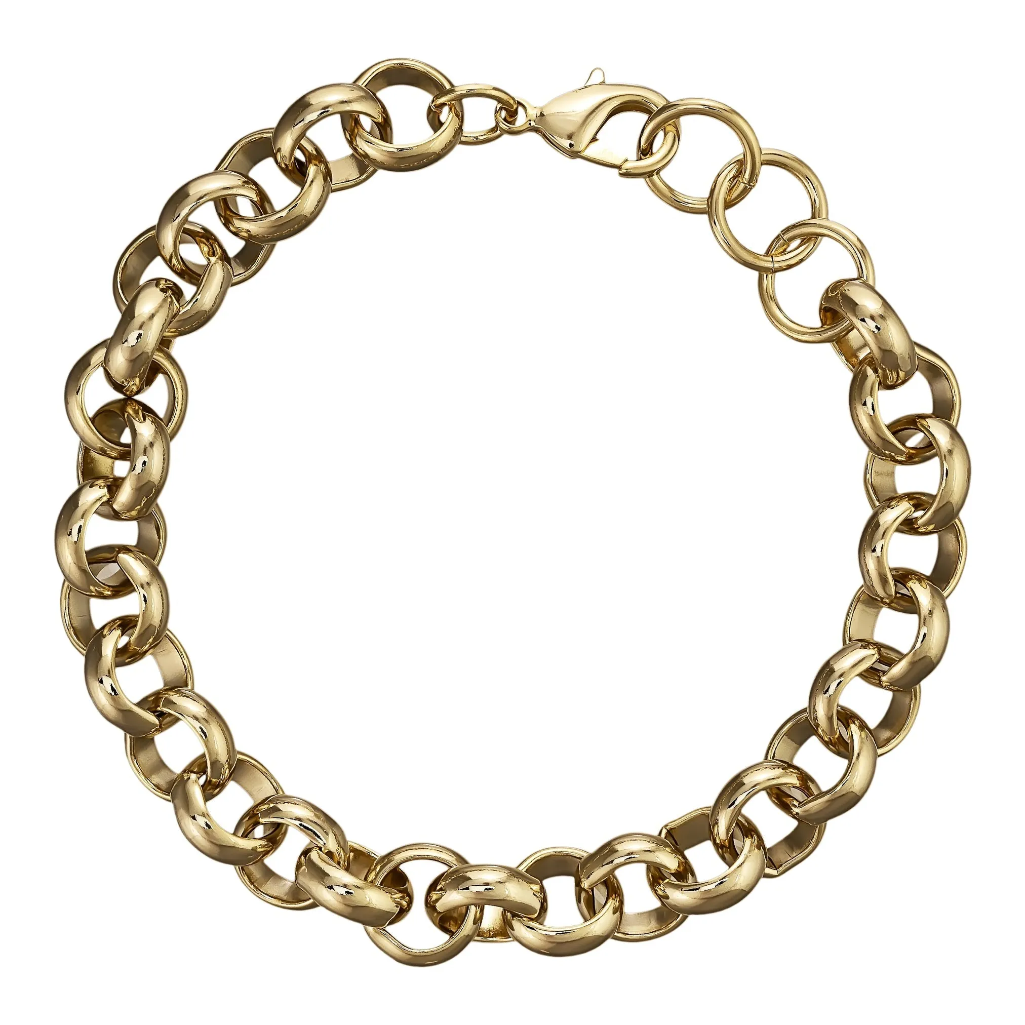 10mm Gold Filled Bonded Classic Belcher Bracelet 8 Inches