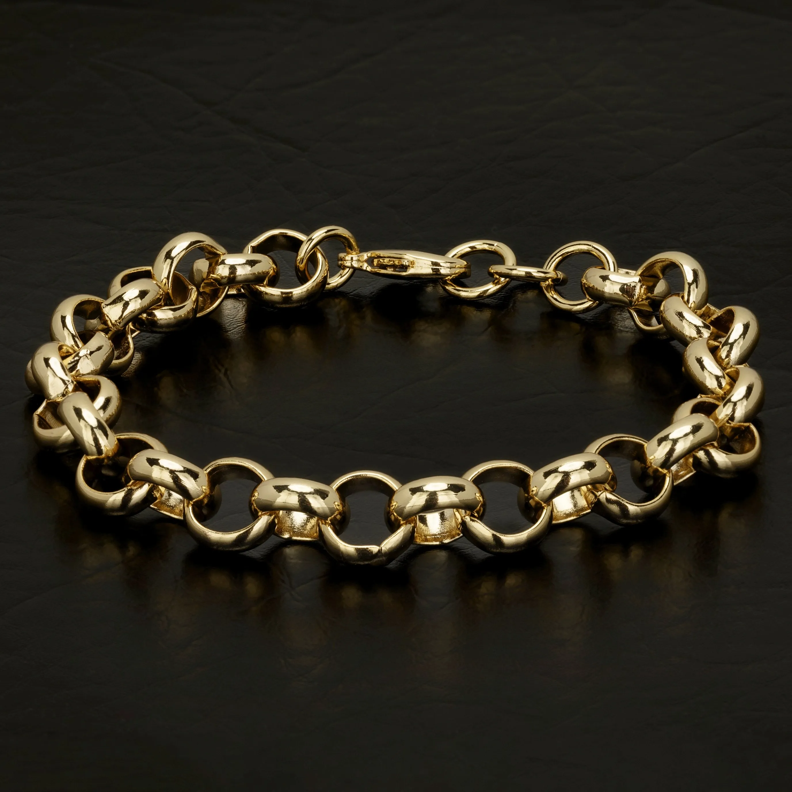 10mm Gold Filled Bonded Classic Belcher Bracelet 8 Inches