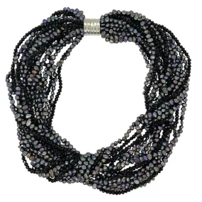 136-10 | 15-STRAND BLACK QUARTZ CHOKER