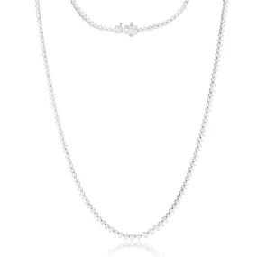 14ct White Gold 3 Carats Diamond Necklace with 157 Brilliant Diamonds 43cm length