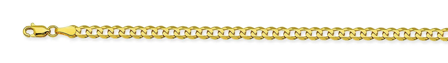 14k yellow gold curb chain