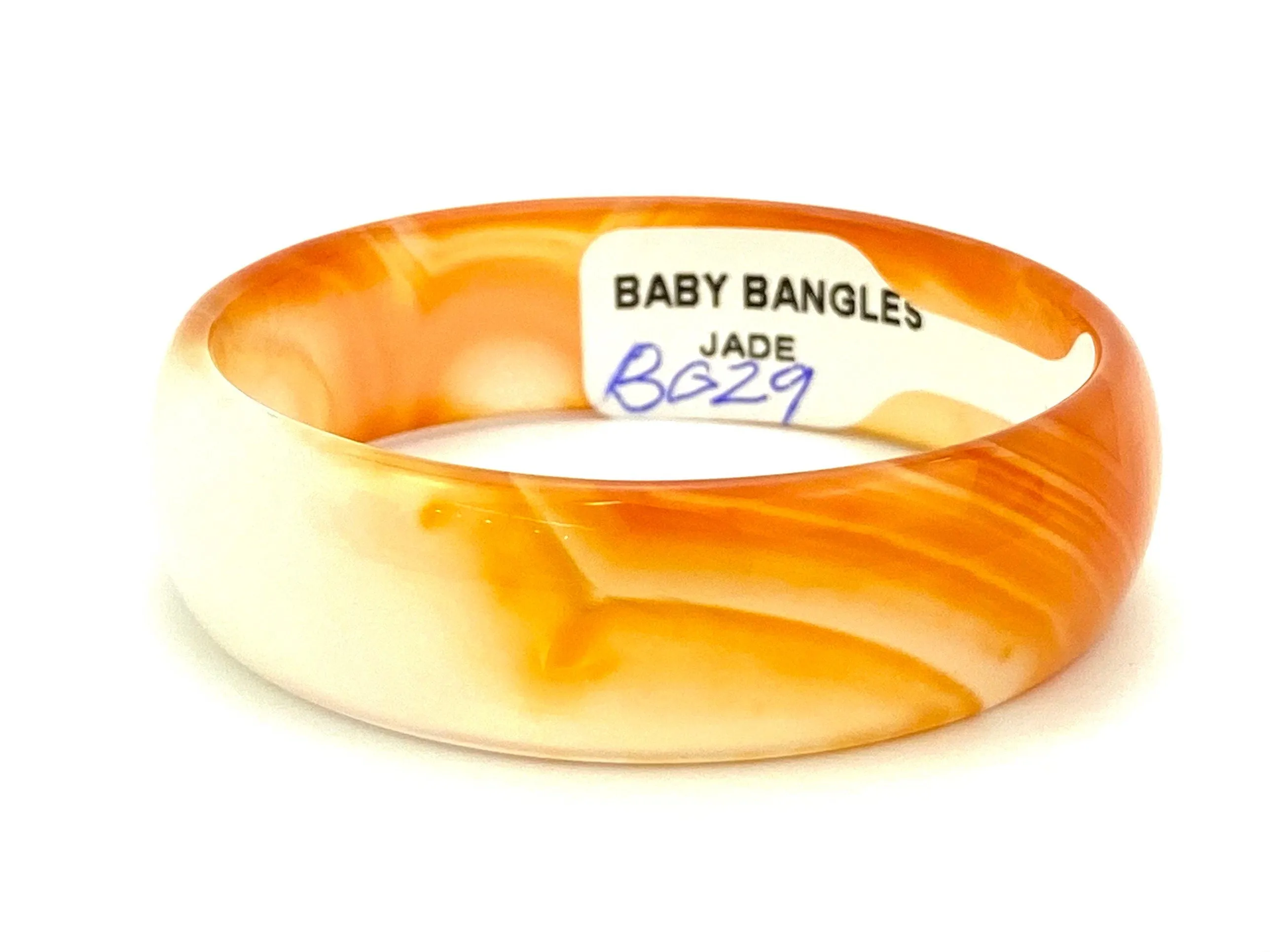 14mm Baby Jade Bangle , Sku#BG29