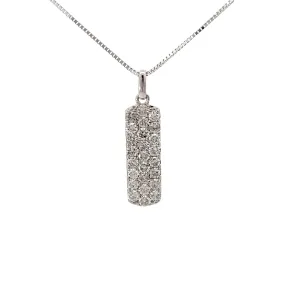 18 Karat White Gold Diamond Pendant Necklace