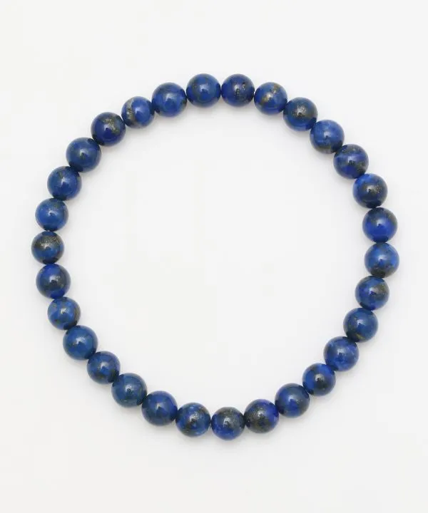 6mm Lapis Lazuli Beaded Bracelet