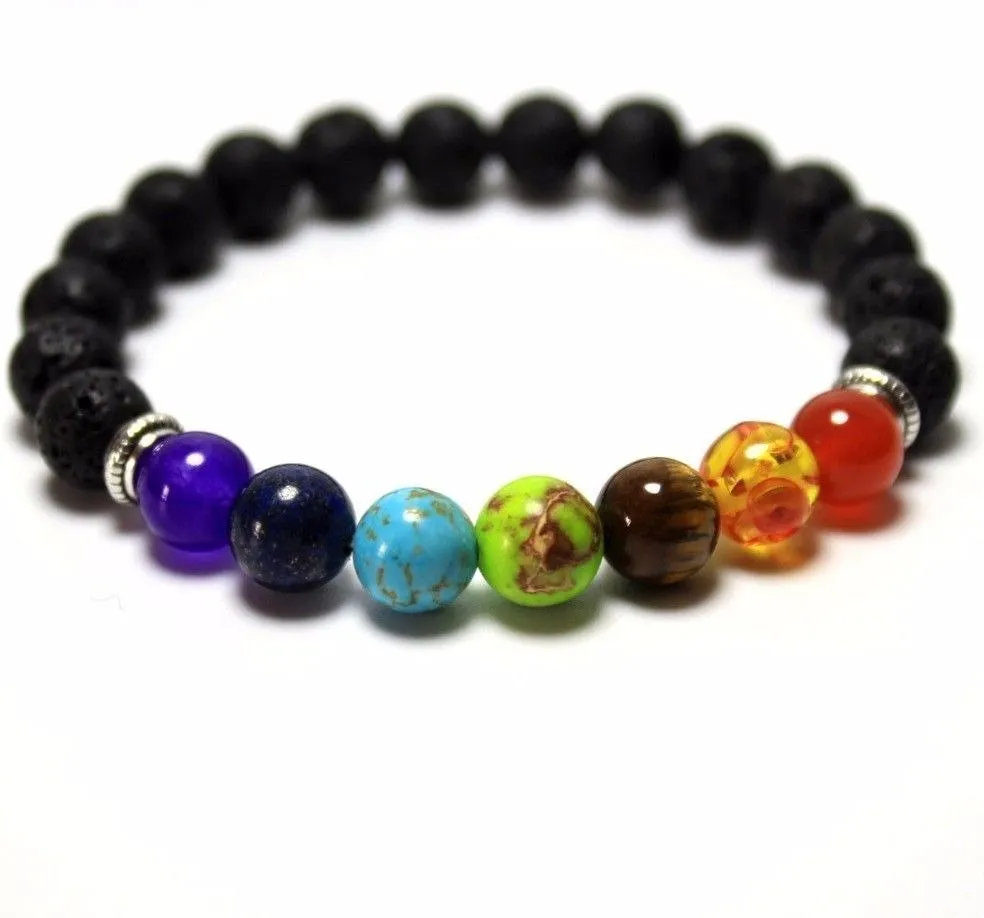 7 Genuine Chakra Healing Gemstone Bracelet