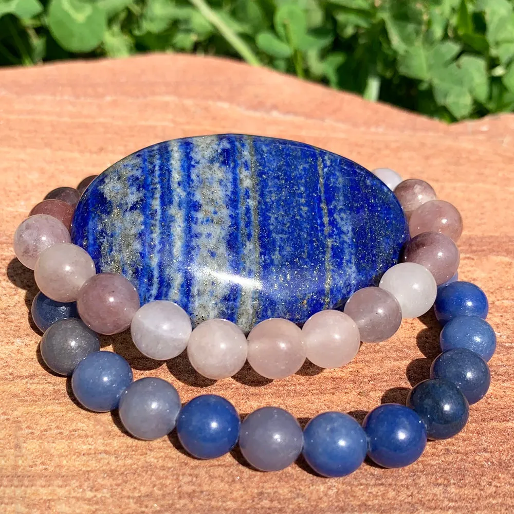 70% Off - Lapis Lazuli & Aventurine Mala Bracelet & Palmstone