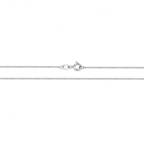 9ct White Gold Box Chain Bracelet CH481W