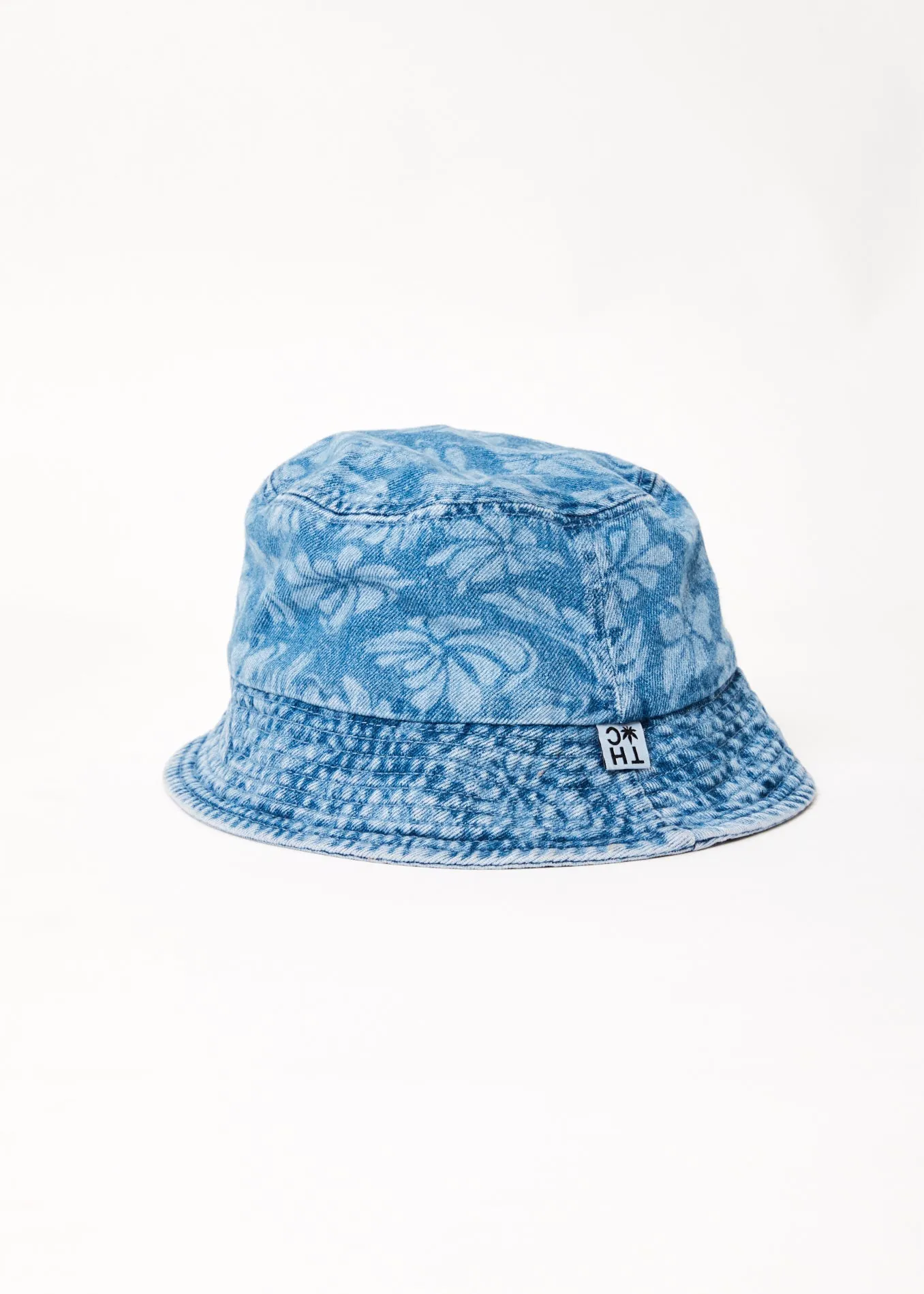 AFENDS Unisex Billie - Denim Floral Bucket Hat - Floral Blue