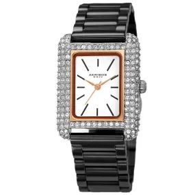 Akribos Xxiv Quartz White Dial Ladies Watch AK1108BKR