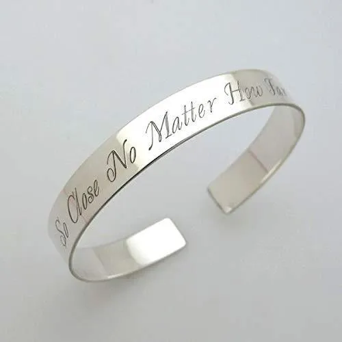 Always in my heart bracelet - Positive Custom Engraved Bracelet