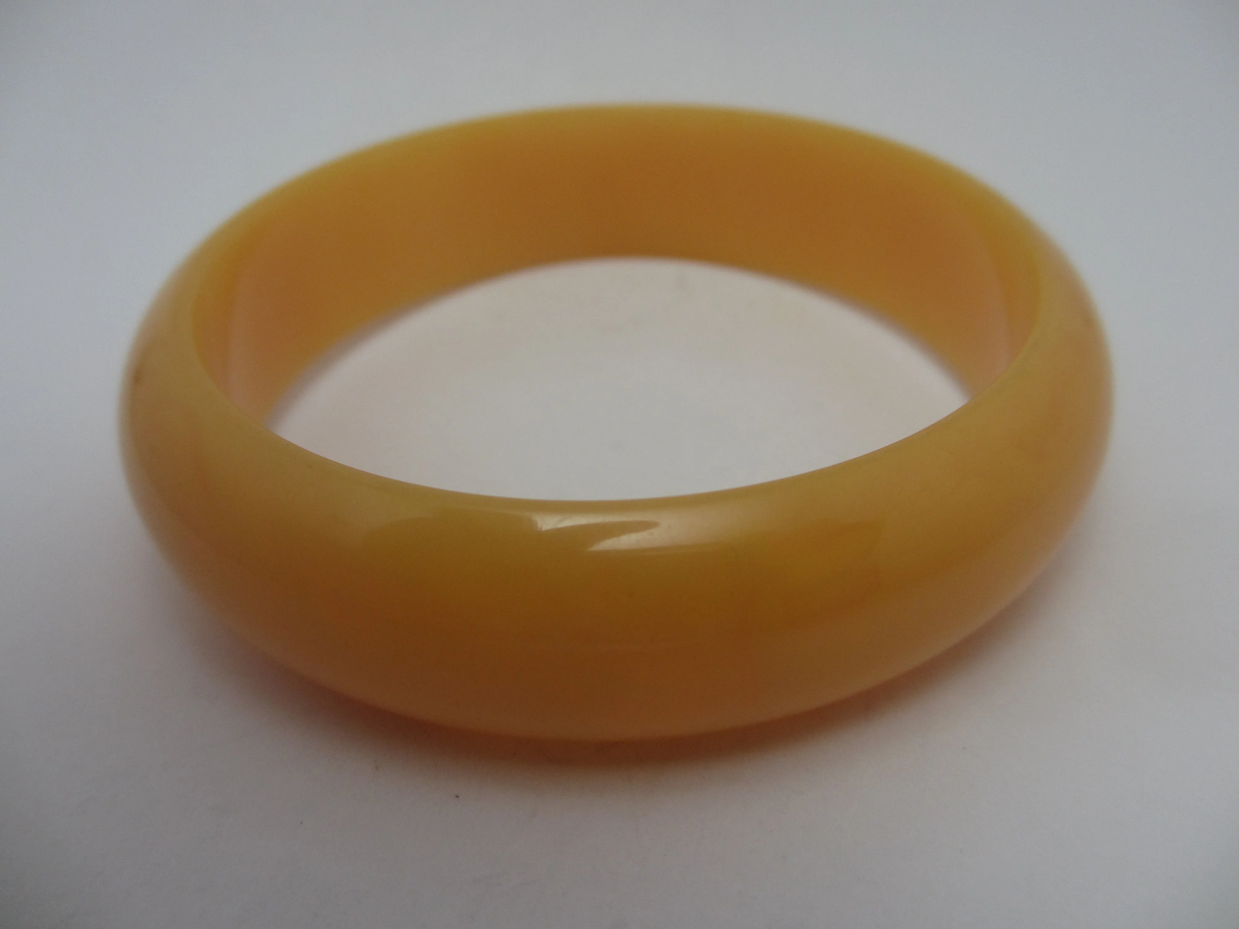 Amber Plastic Bangle Bracelet Vintage c1960