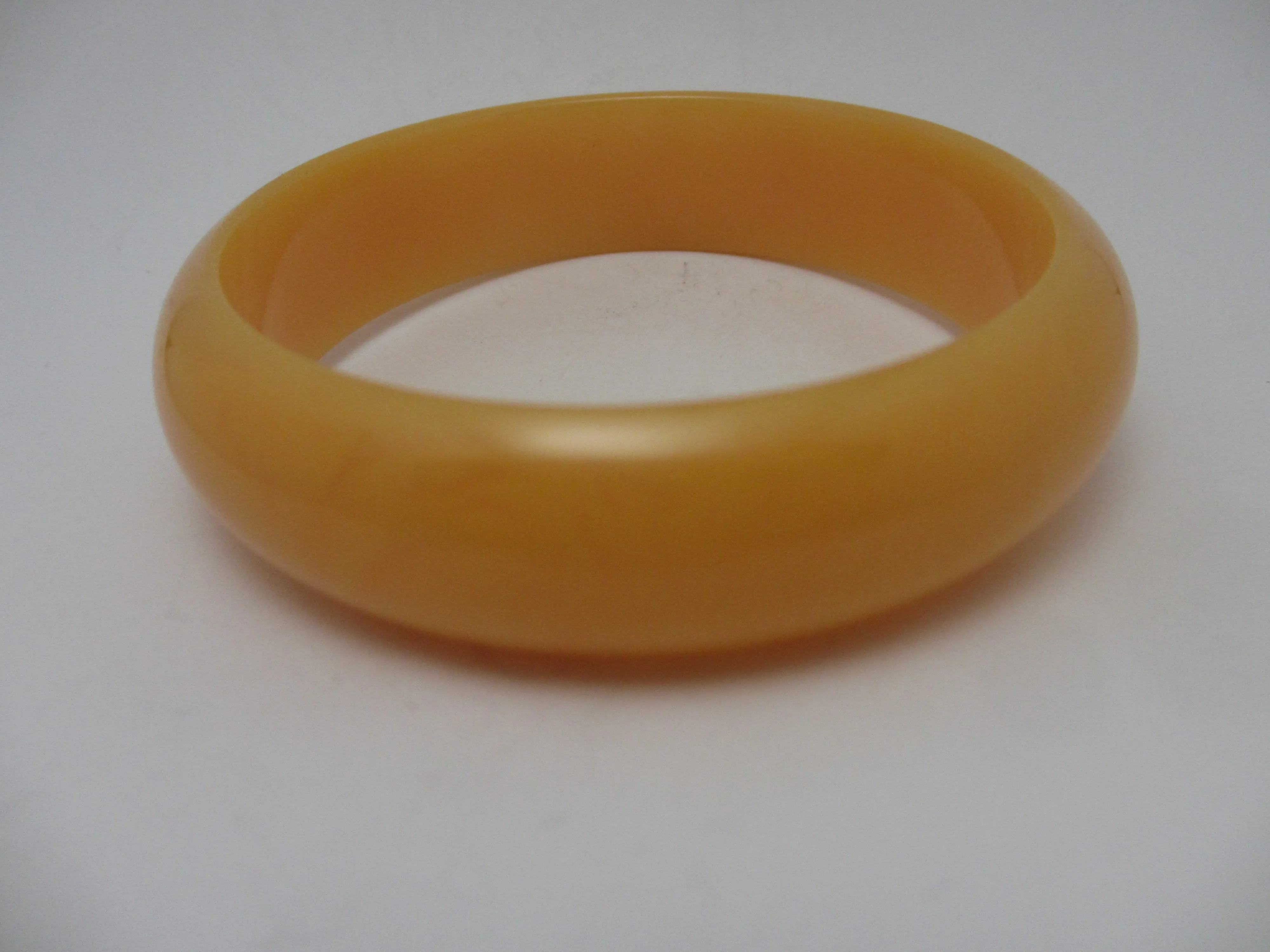 Amber Plastic Bangle Bracelet Vintage c1960