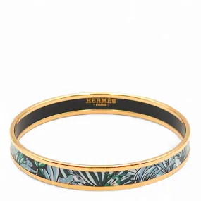 Animaux Camoufles Bleu Bracelet in Enamel, Gold hardware