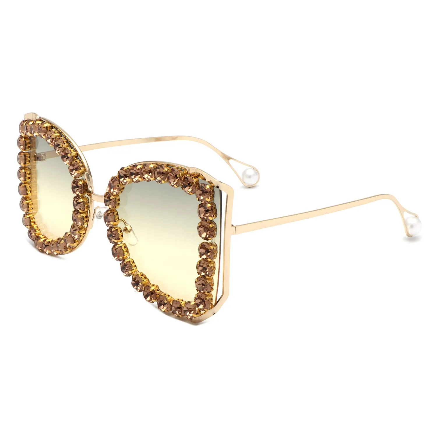 Apex - Luxury Oversized Rhinestone Butterfly Women's Sunglasses