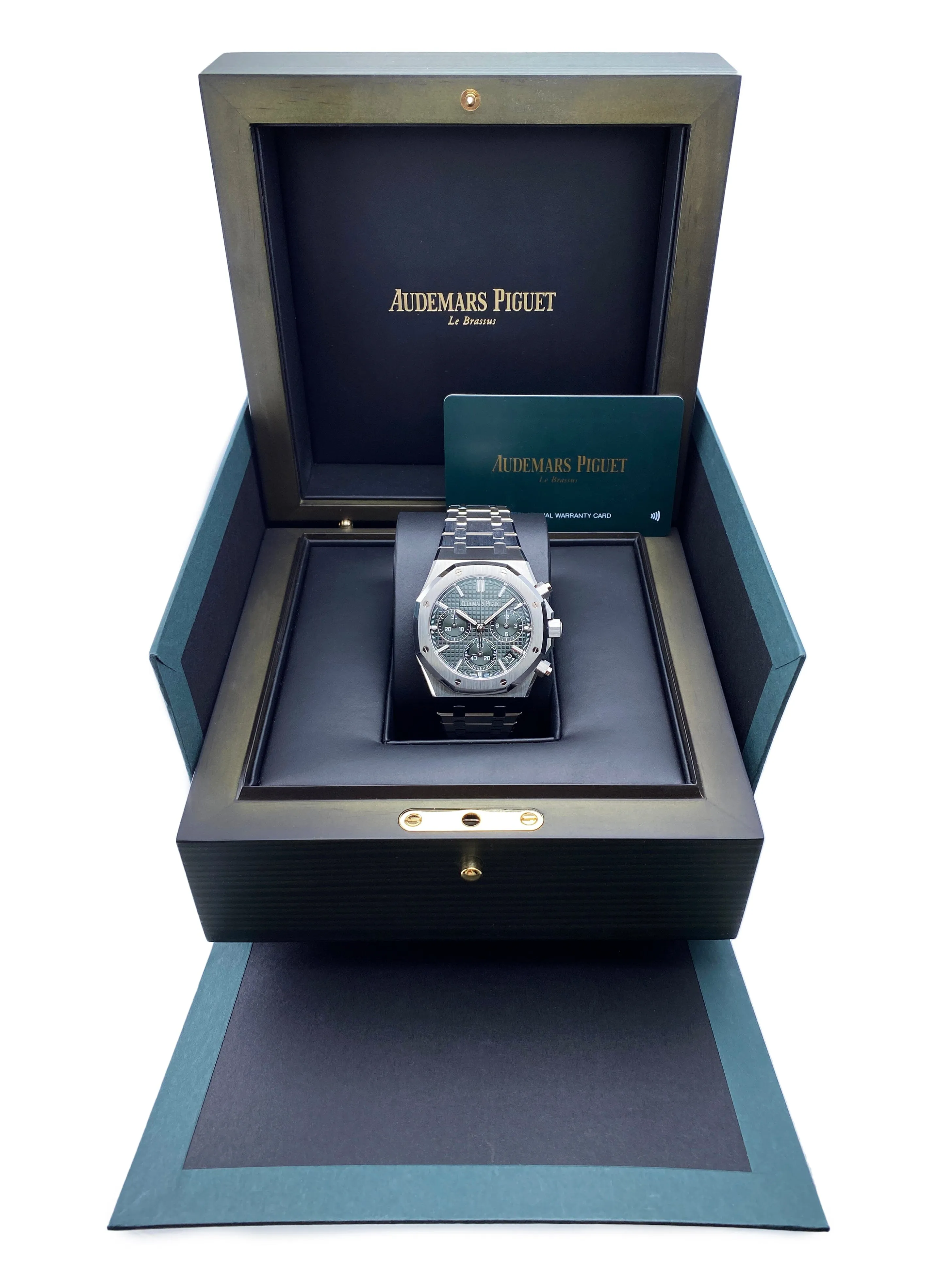 Audemars Piguet Royal Oak 26240ST Green Dial 50th Anniversary Box Papers