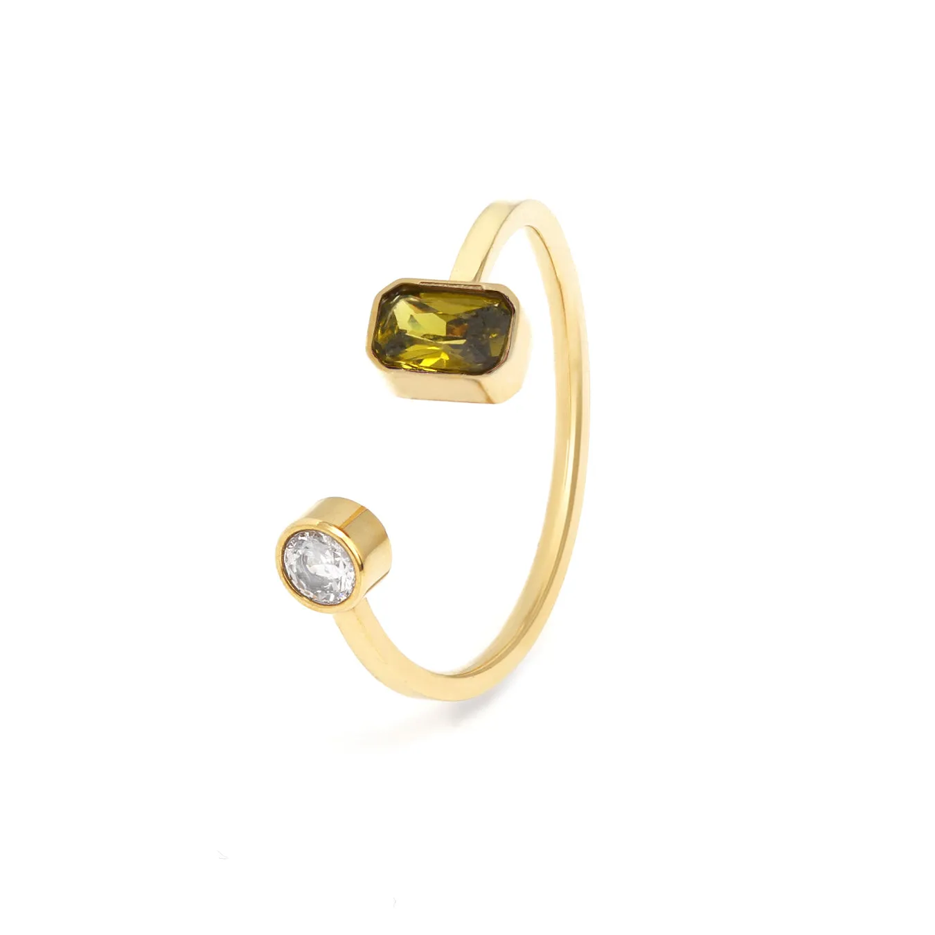 August Peridot Birthstone Gift Set - Yellow Gold