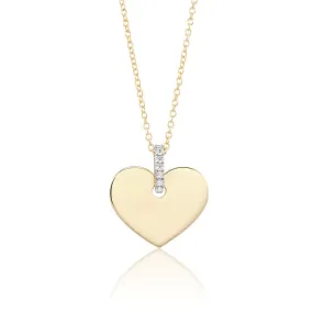 Aurelia Demark 18K Gold Diamond Heart Pendant Necklace