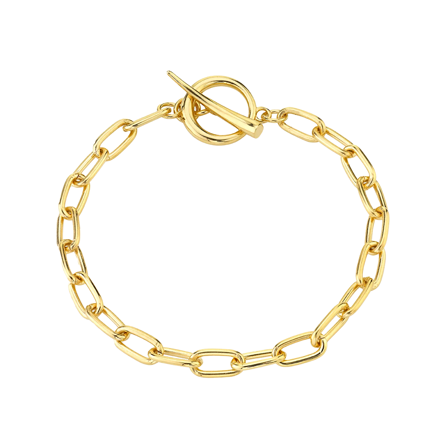 Baby Rectangular Chain Bracelet with Tusk Clasp