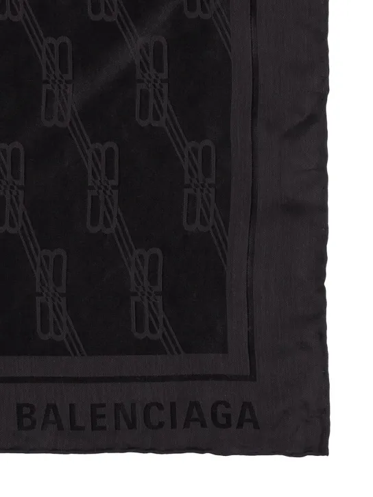 Balenciaga   BB Silk &amp; cotton jacquard scarf 