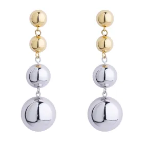 Ball Earrings 18K Gold Plated & Silver Earrings