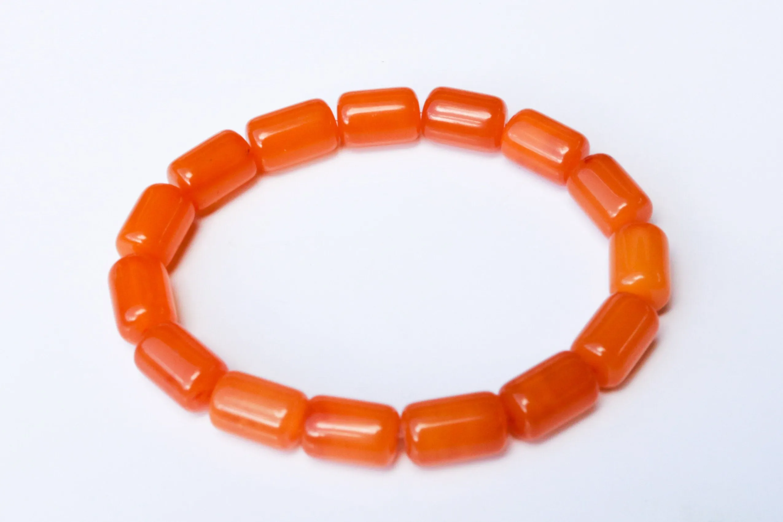 Baltic Amber Antique Butterscotch Bracelet Barrel Beads Caramel Natural Unisex 11.4 gram