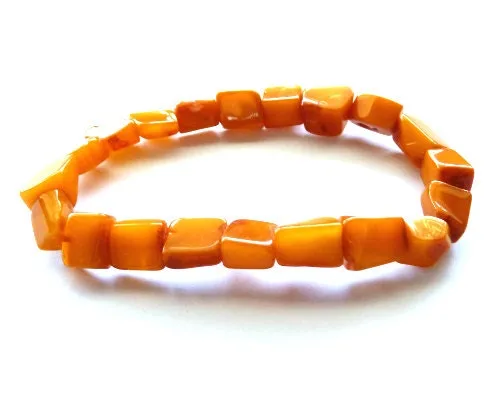 Baltic Amber Antique Butterscotch Bracelet Yolk Caramel 8″ 8.2 gram