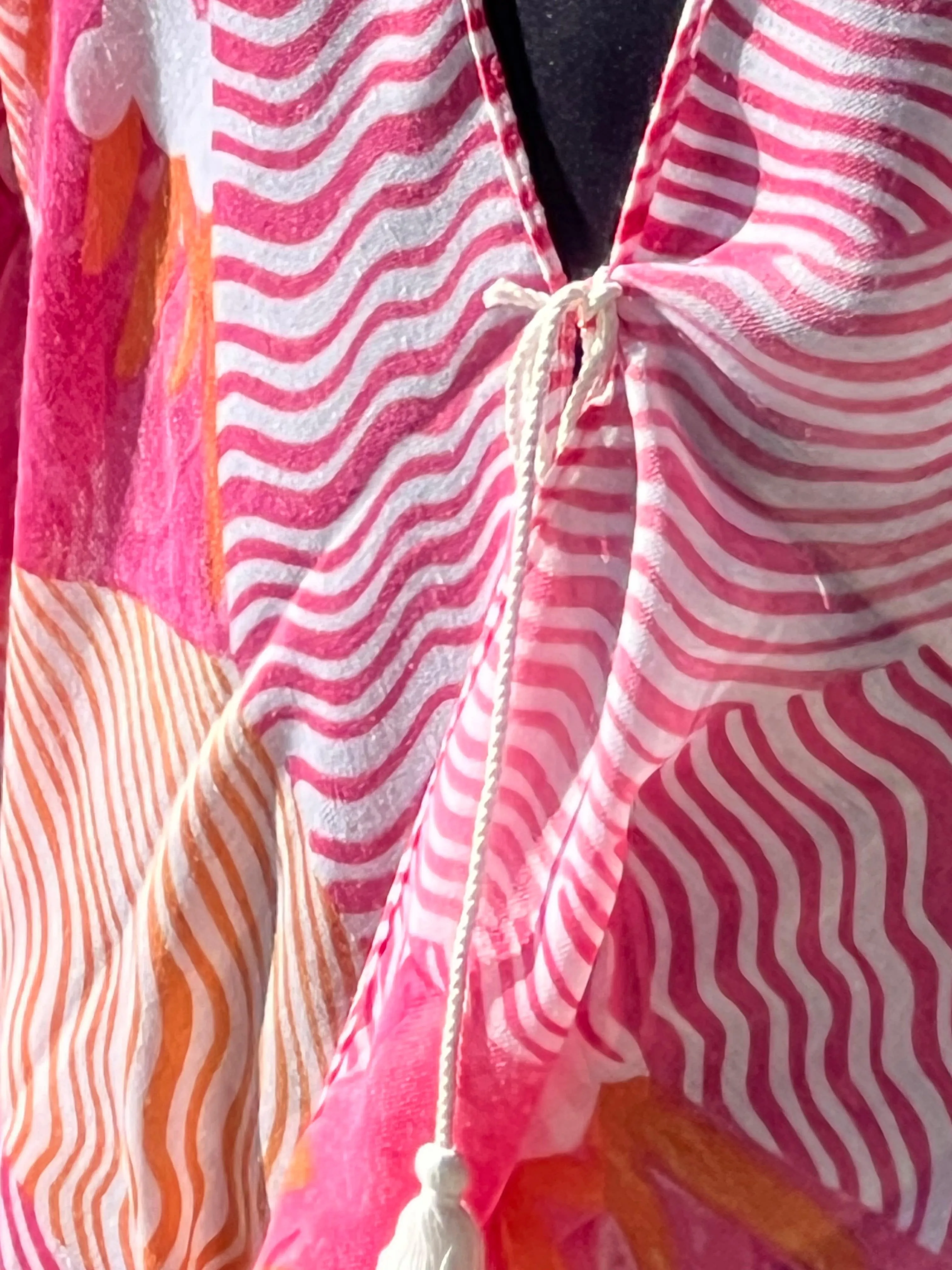 Beach Kimono and Bucket Hat Combo - Pink