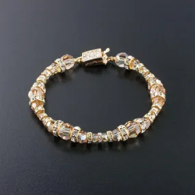 Beaded Champagne Crystal Bracelet