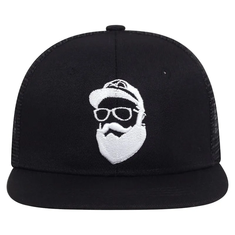 Beard old man embroidery baseball cap Fashion summer Mesh caps casual snapback Hat adjustable hip hop Hats gorras