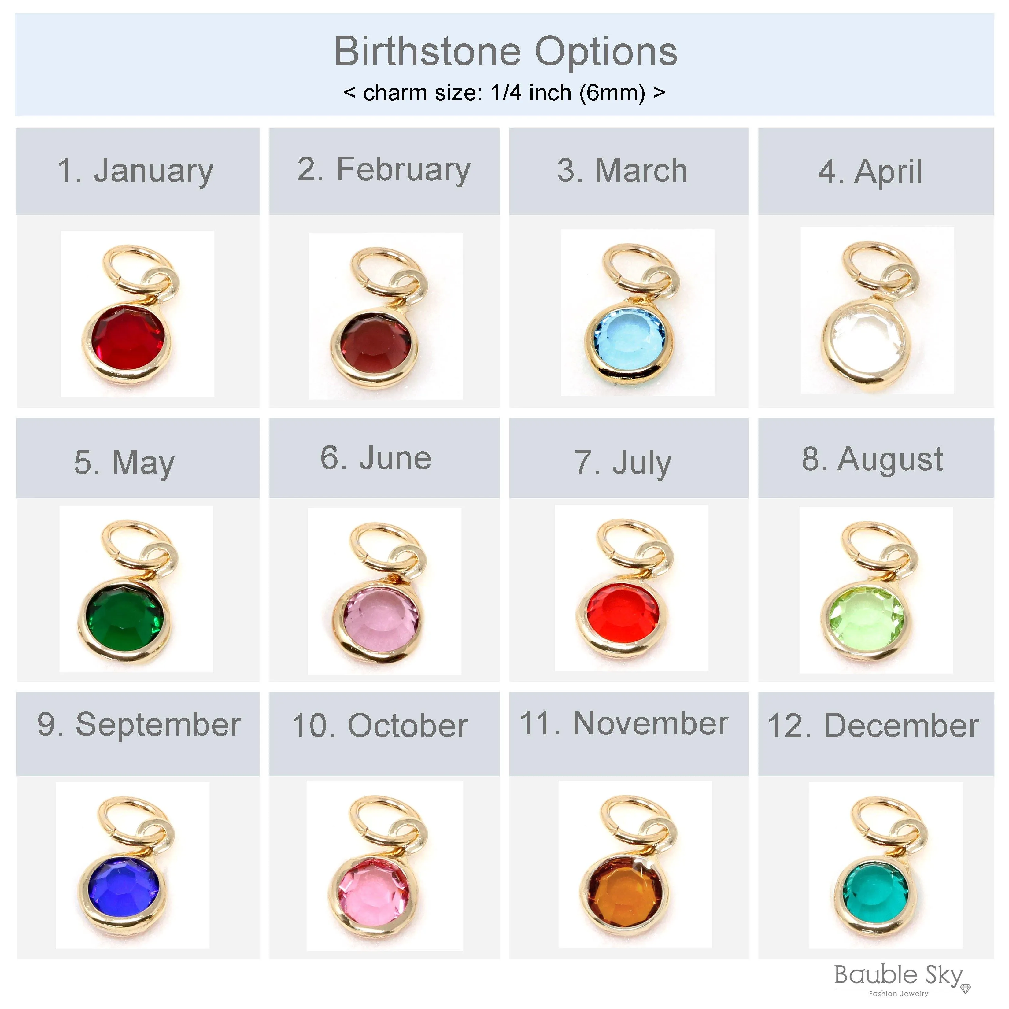 Birthstone Mini Carabiner Necklace