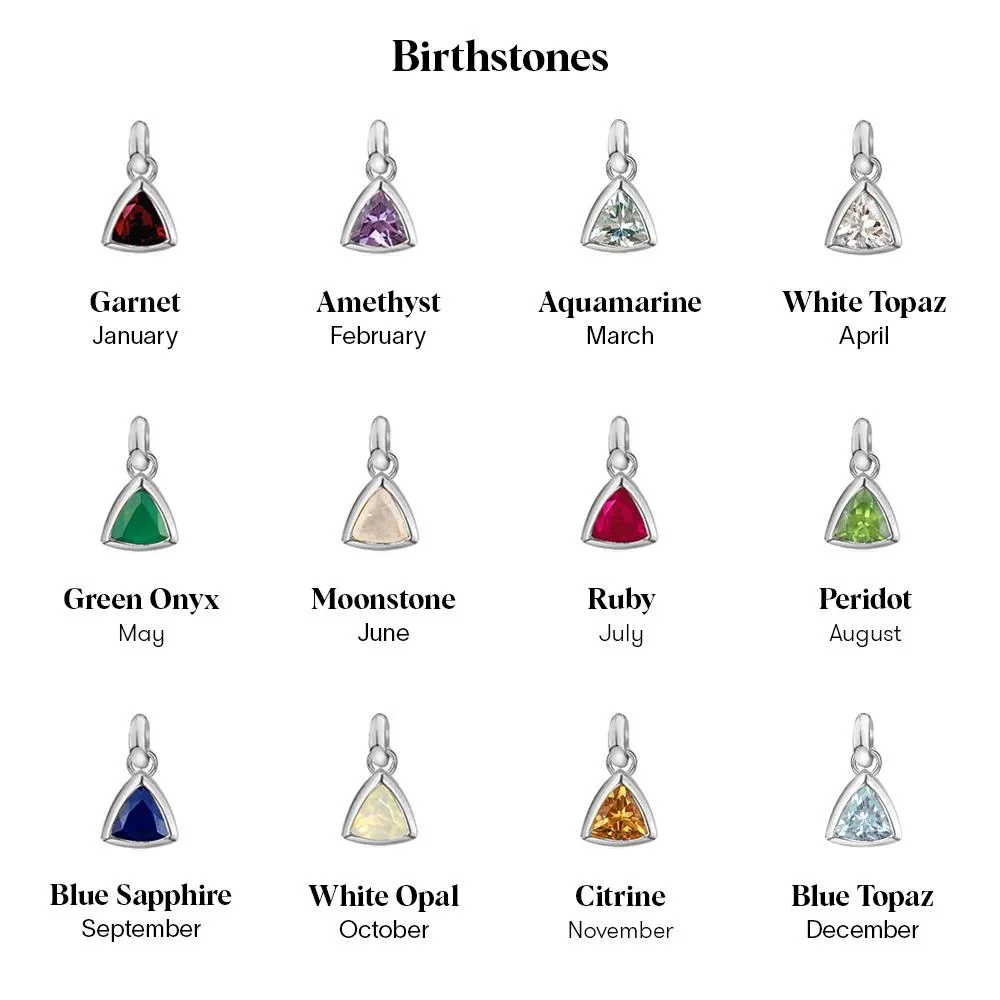 Birthstone Necklace - Silver