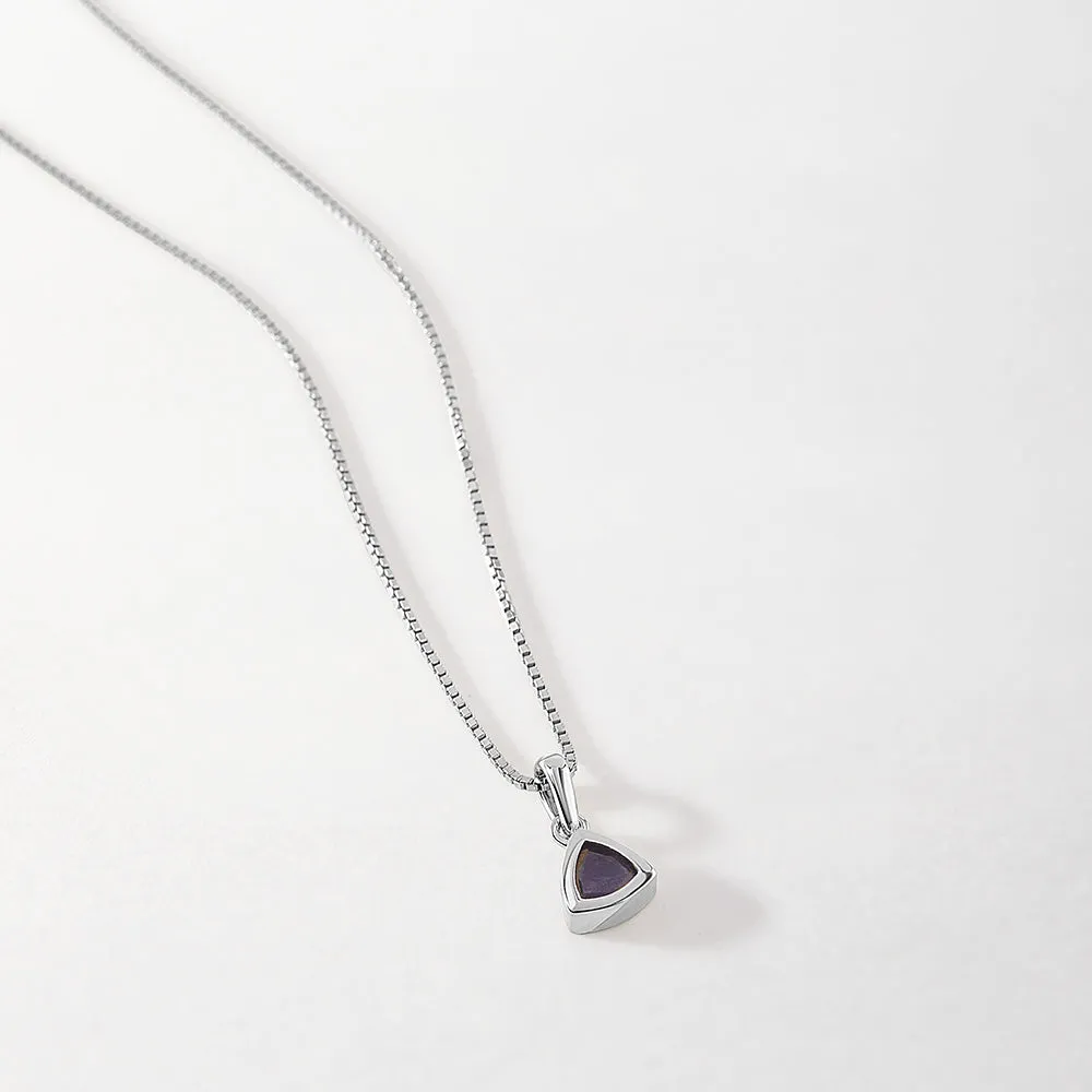 Birthstone Necklace - Silver