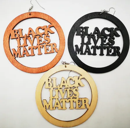 Black Lives Matter earrings - 4 color choices