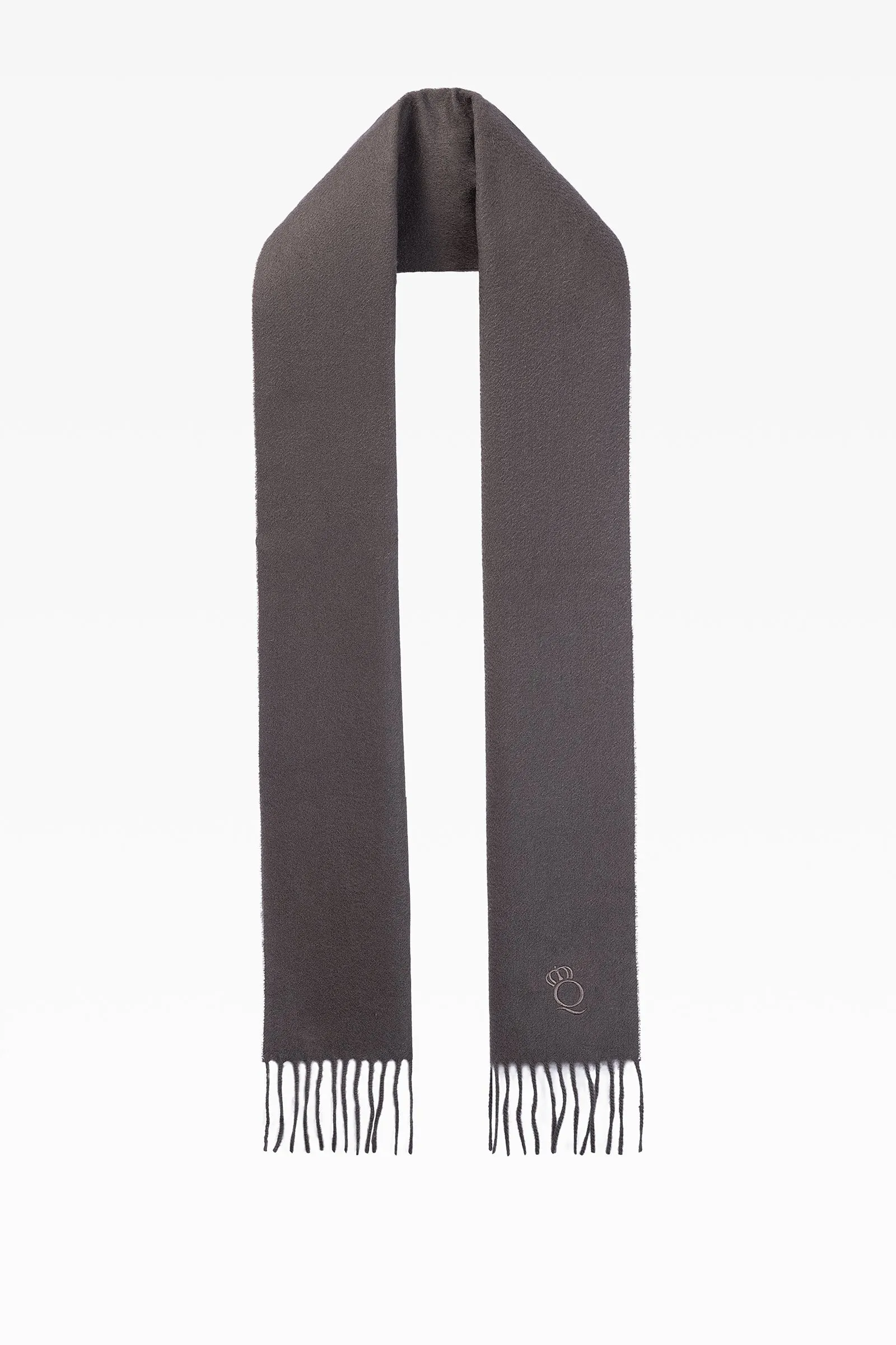 Blake Plain Taupe Brown Lambswool Scarf: Premium Winter Essential