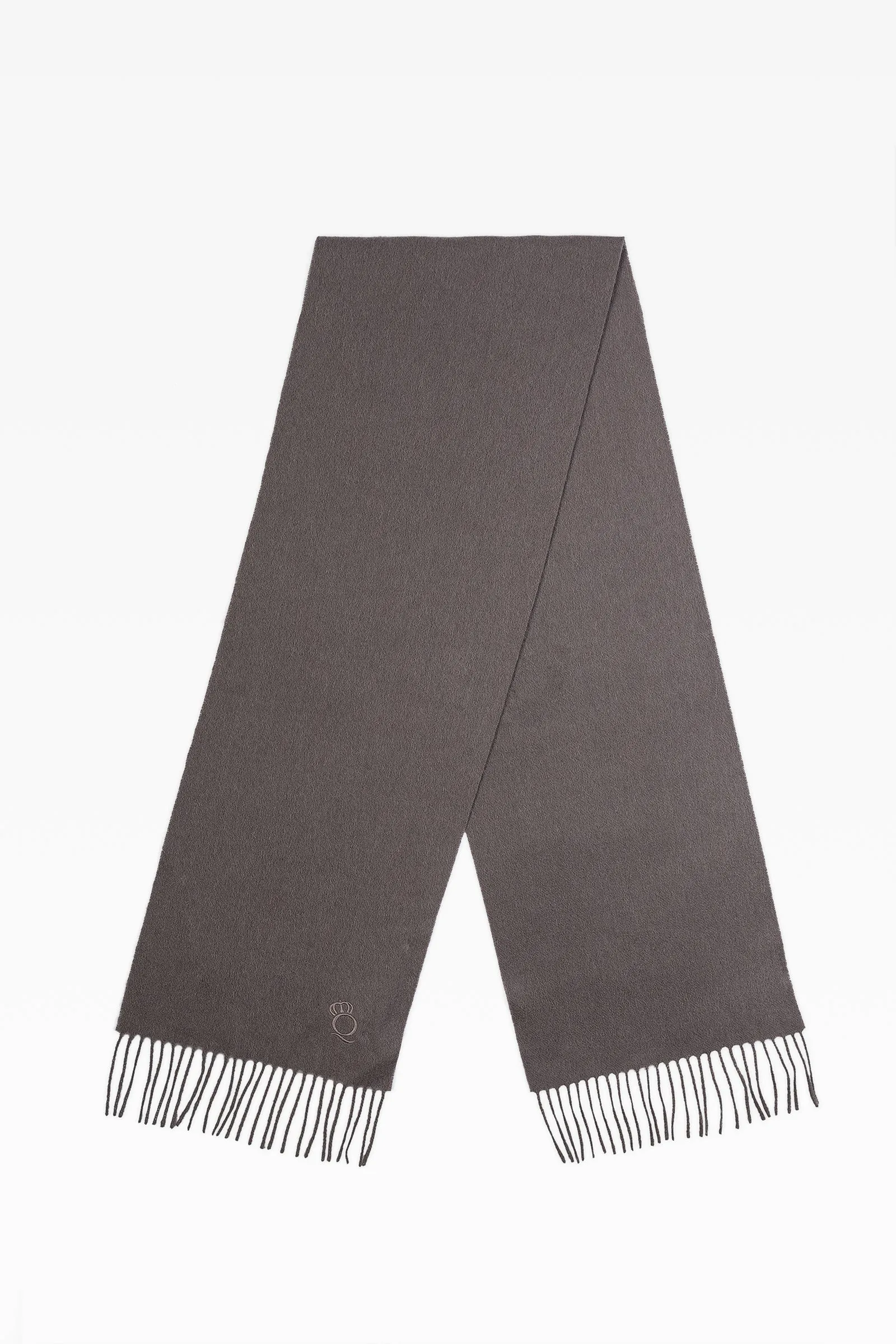 Blake Plain Taupe Brown Lambswool Scarf: Premium Winter Essential