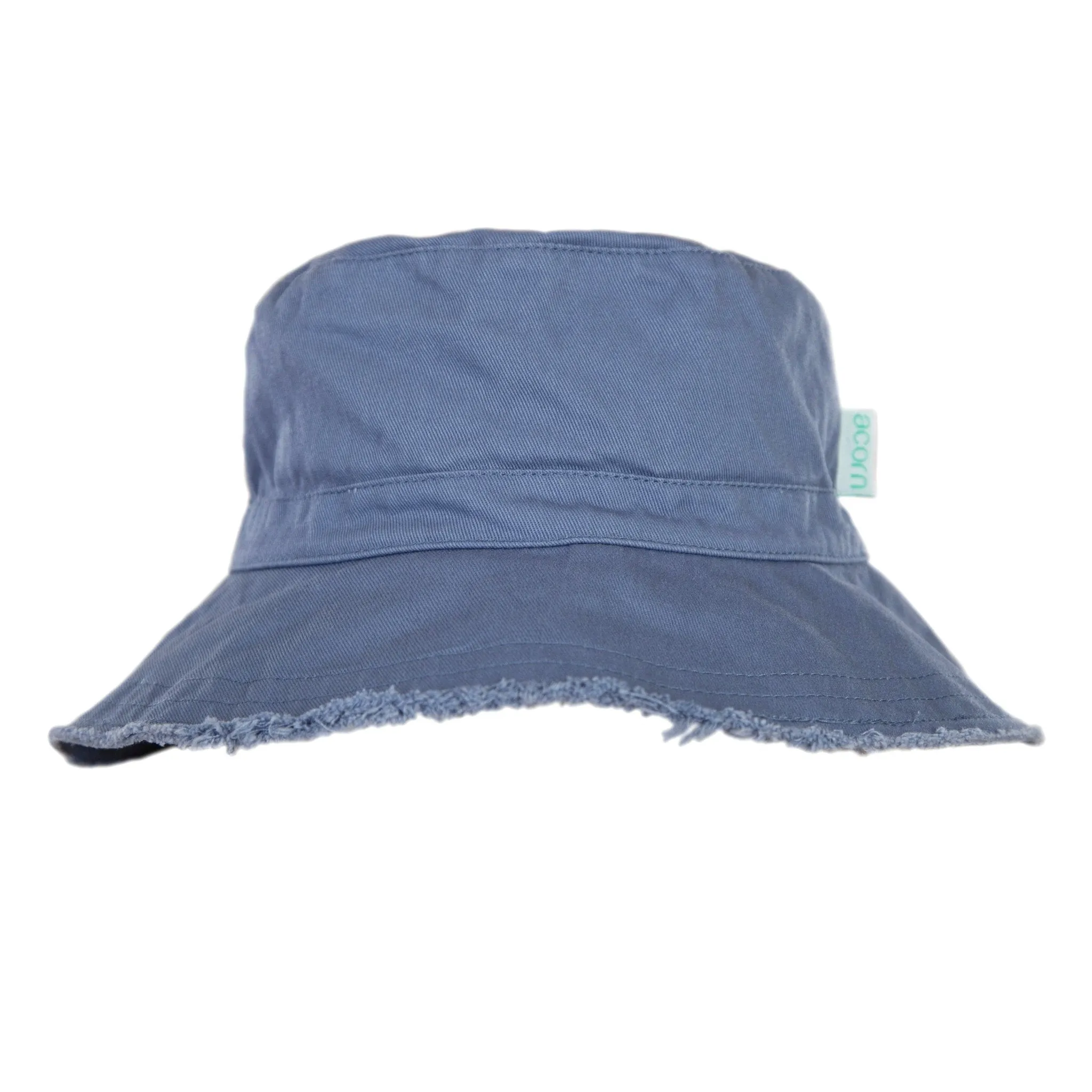 Blue Frayed Bucket Hat