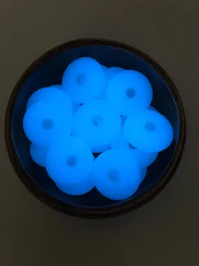 Blue Glow In The Dark Donut Bead Sku#BG151