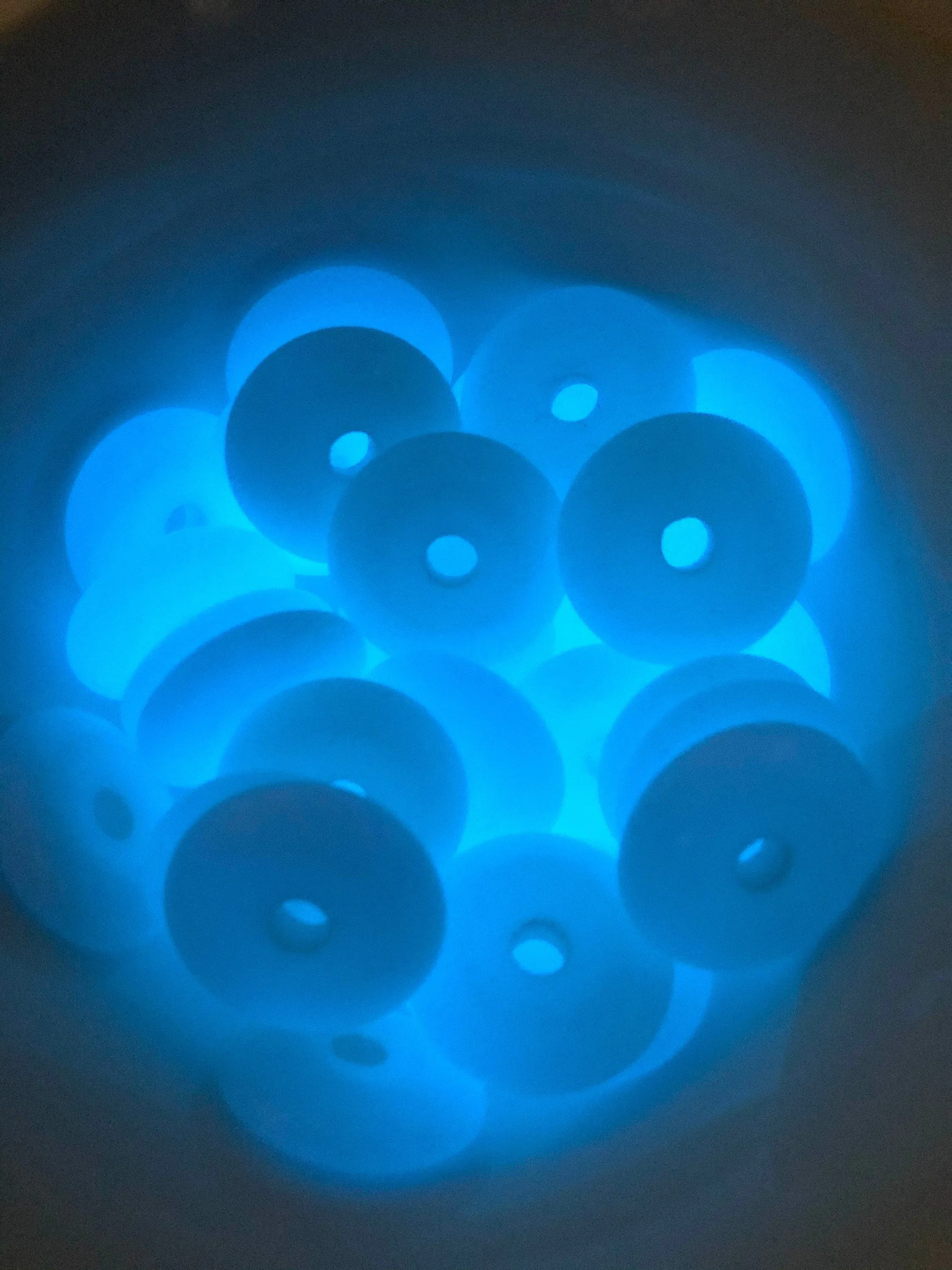 Blue Glow In The Dark Donut Bead Sku#BG151