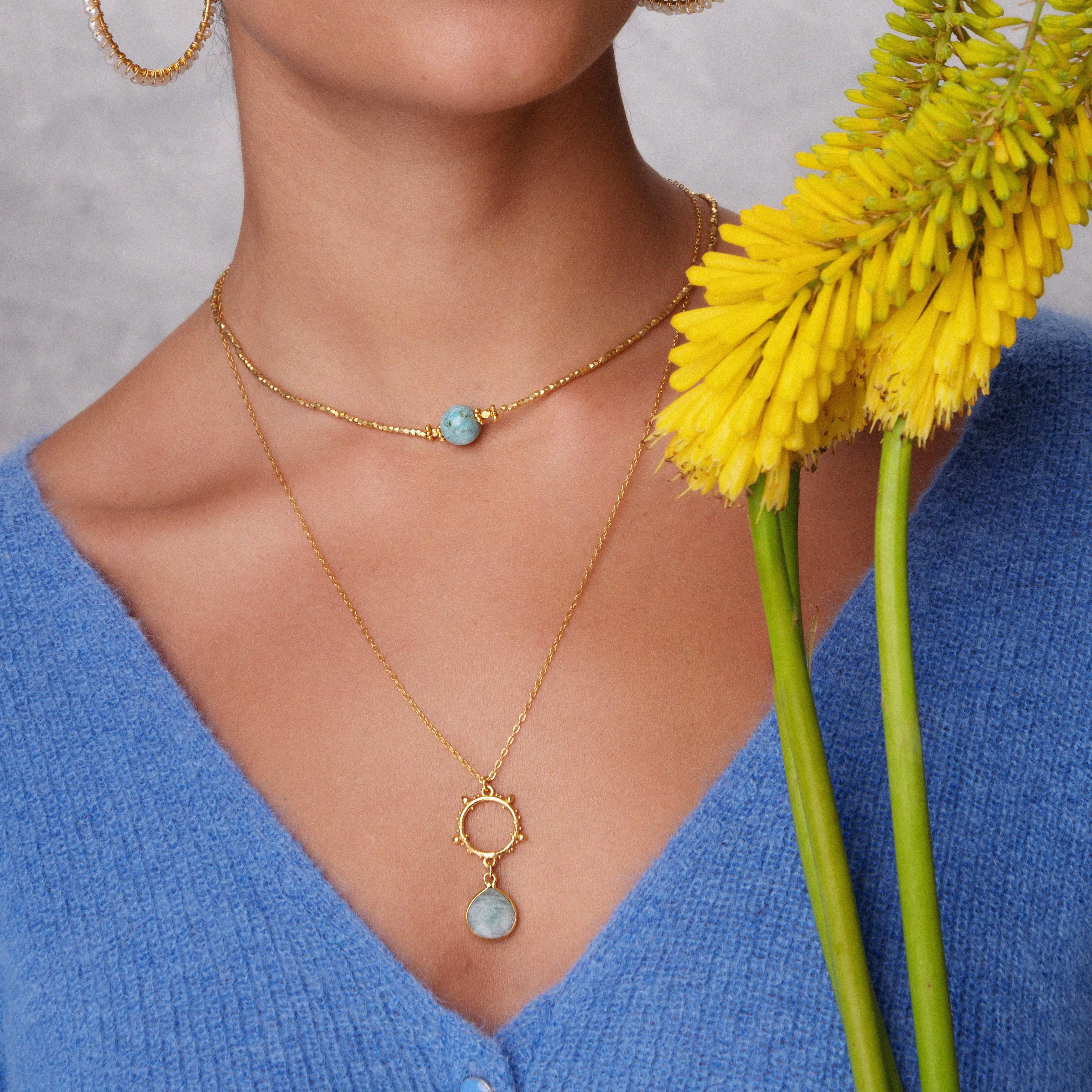 Bluebell Choker Necklace Turquoise