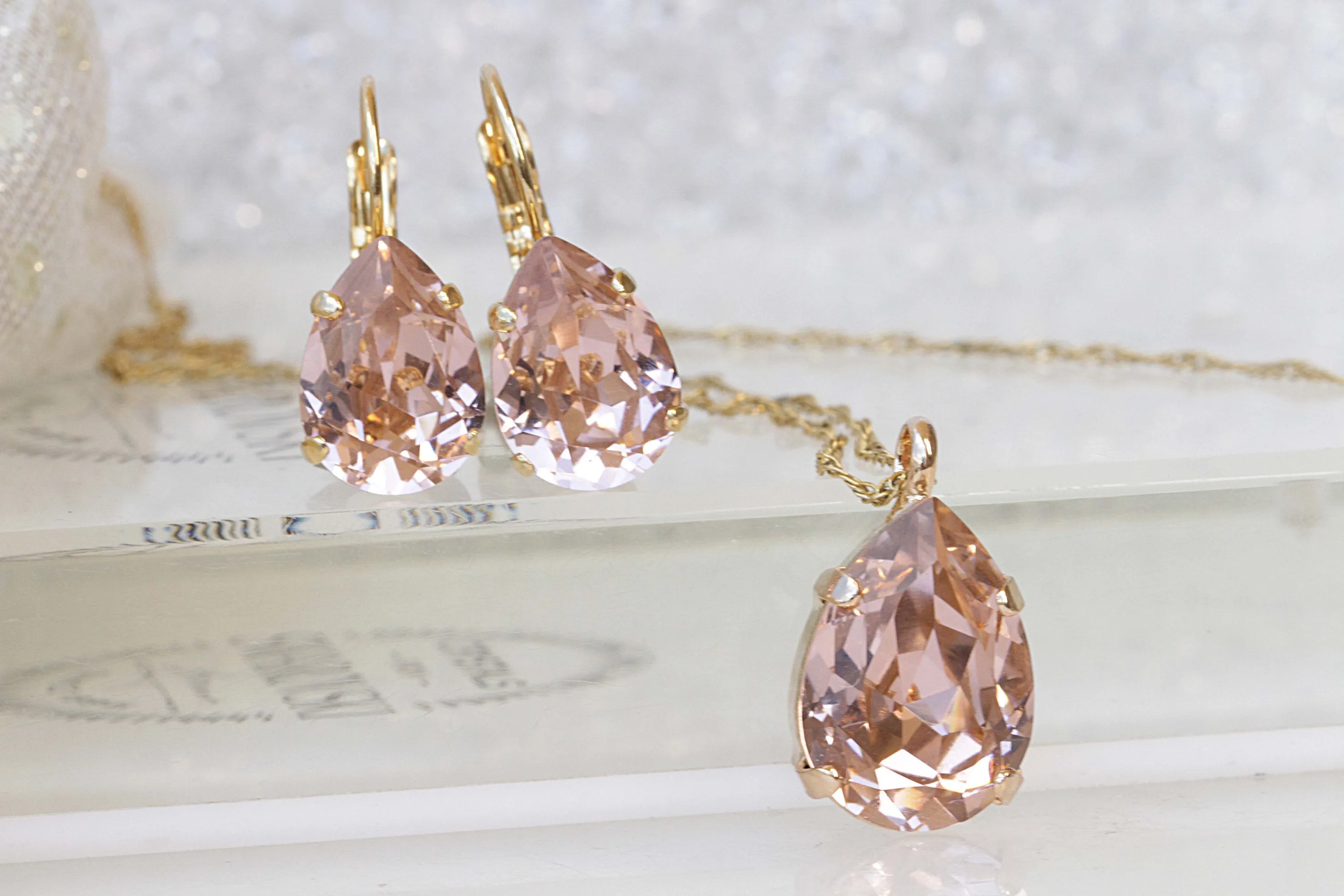 BLUSH MORGANITE EARRINGS