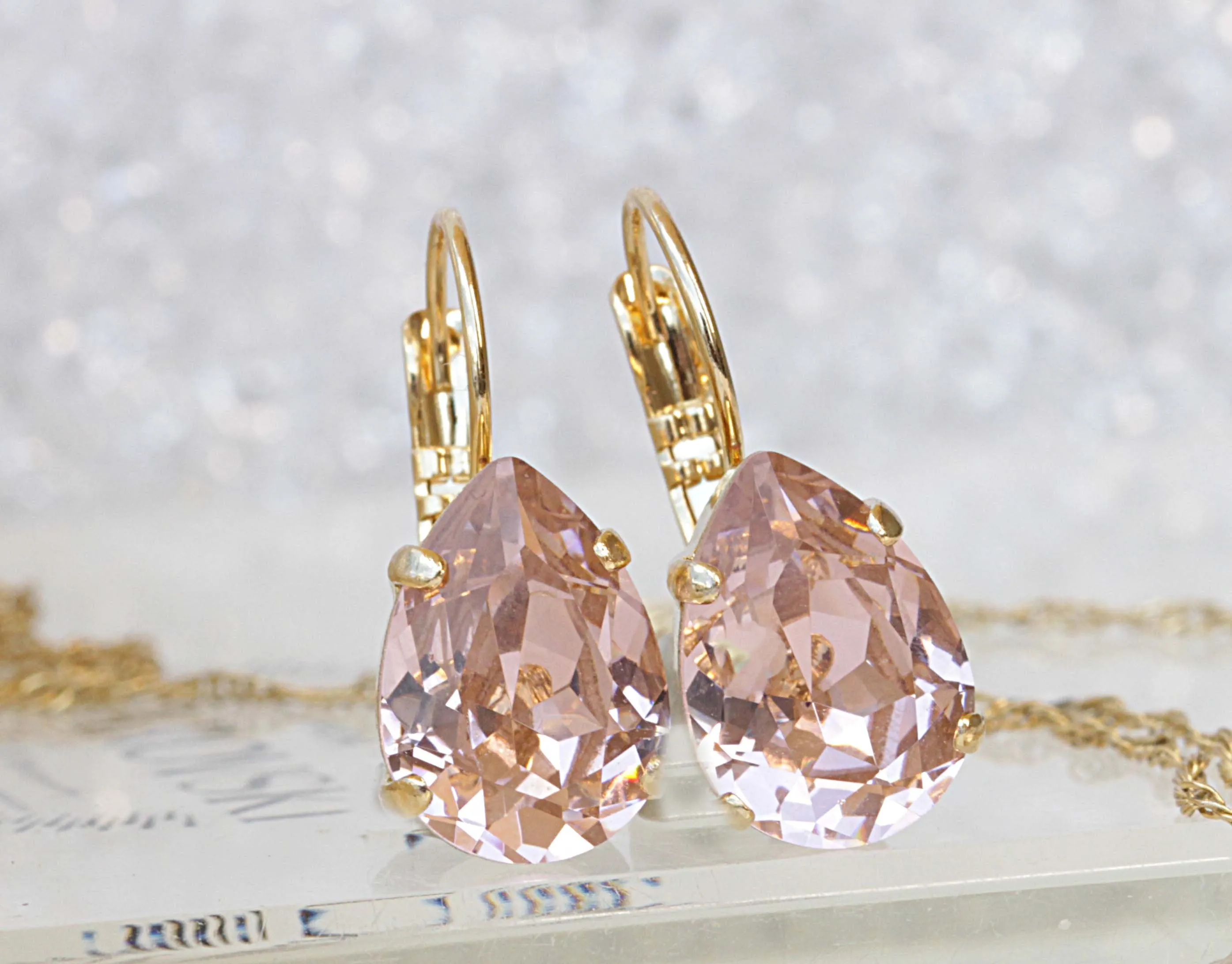 BLUSH MORGANITE EARRINGS