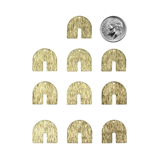 Brass Pendants - Horseshoe - Pkg/10