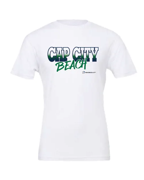 Cap City Beach Volleyball Unisex White T-Shirt