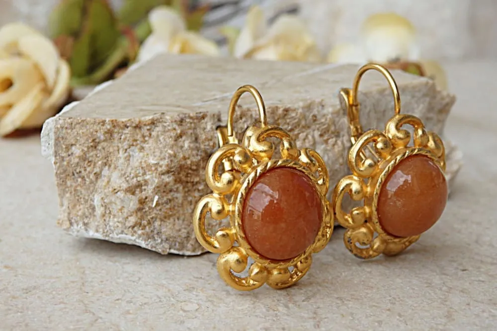 Carnelian earrings.