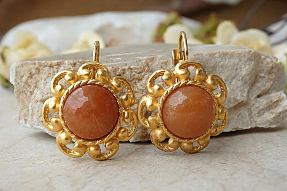 Carnelian earrings.