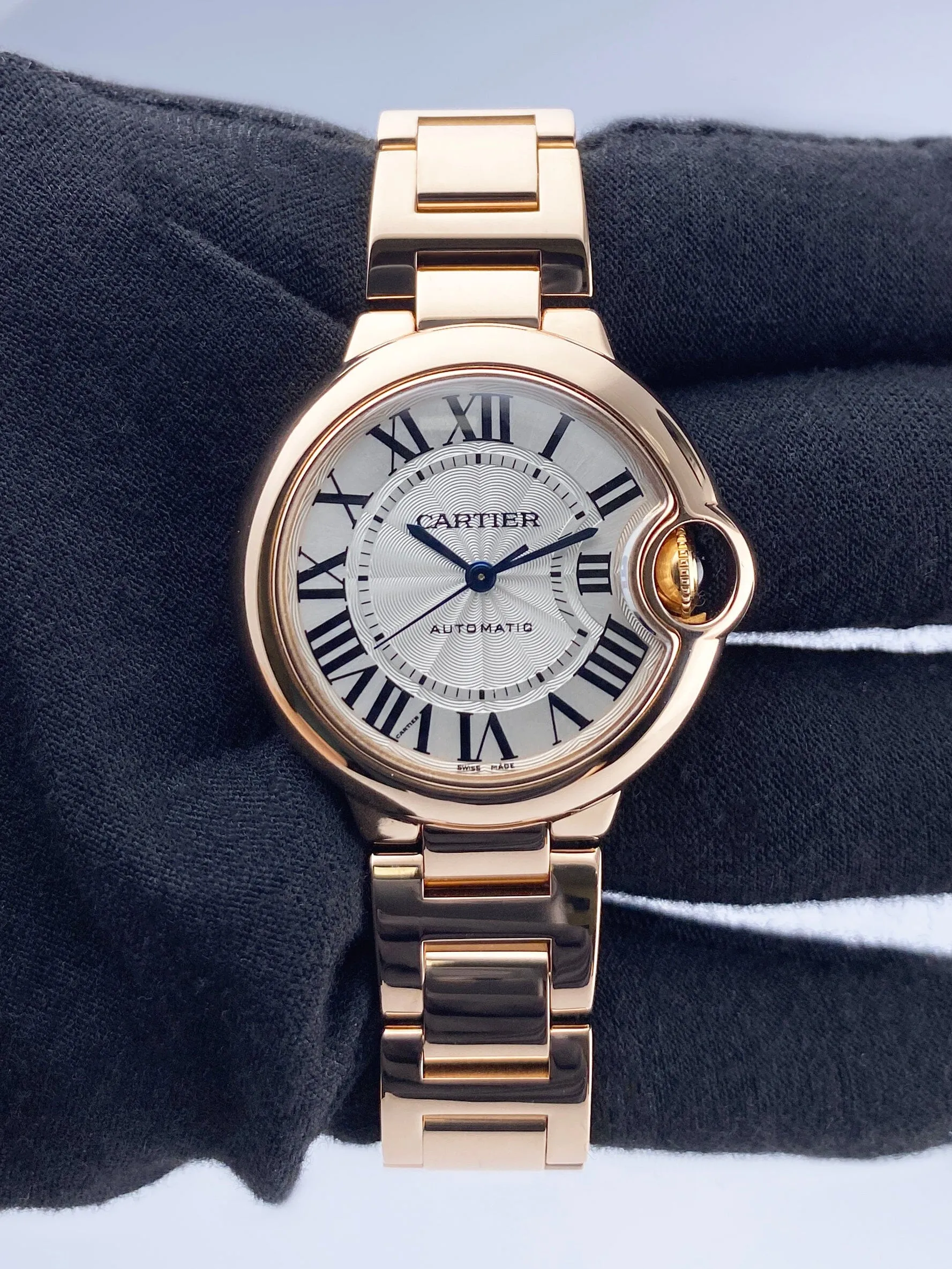 Cartier Ballon Bleu W6920068 18K Rose Gold Ladies Watch Box Papers