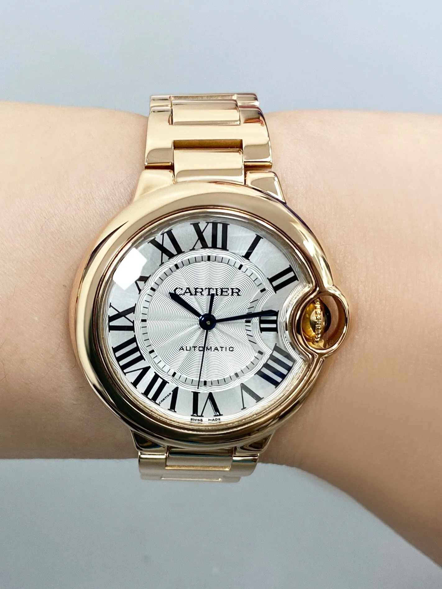 Cartier Ballon Bleu W6920068 18K Rose Gold Ladies Watch Box Papers