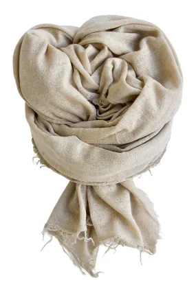 Cashmere scarf in 100% luxurious cashmere - nude